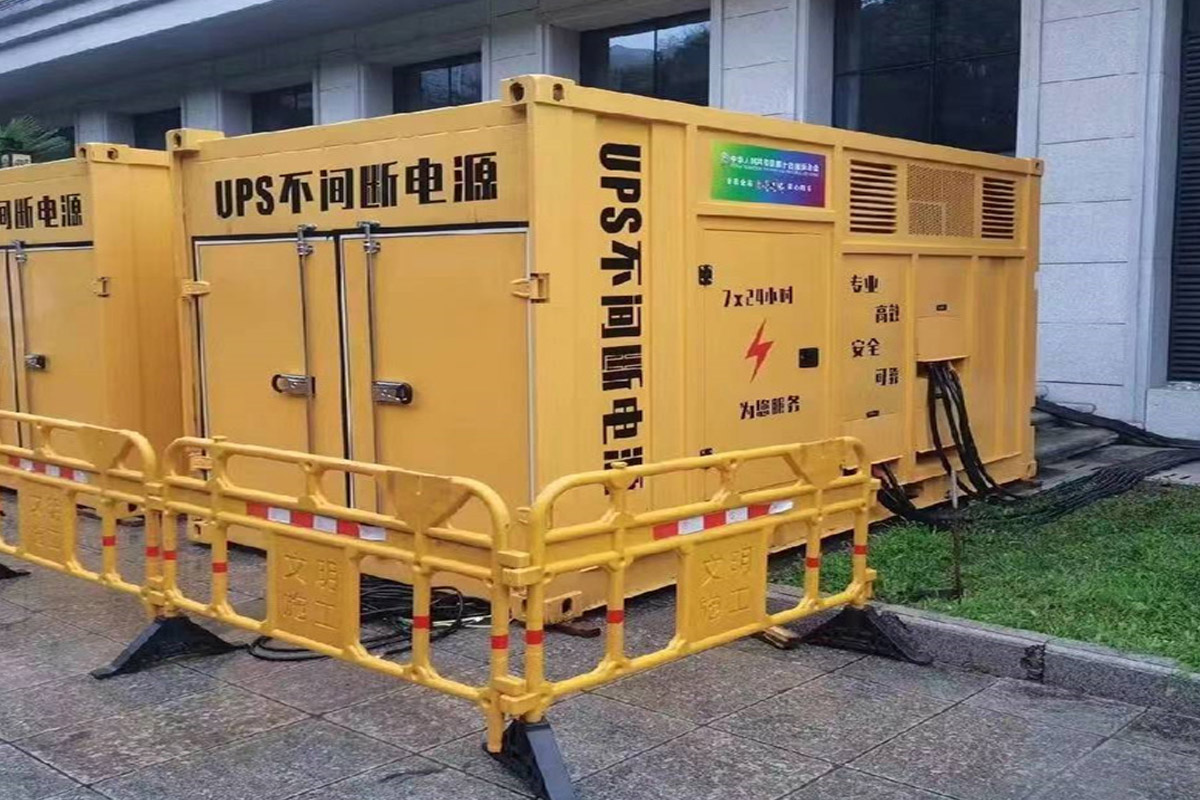 沙湖原种场发电机租赁施工现场